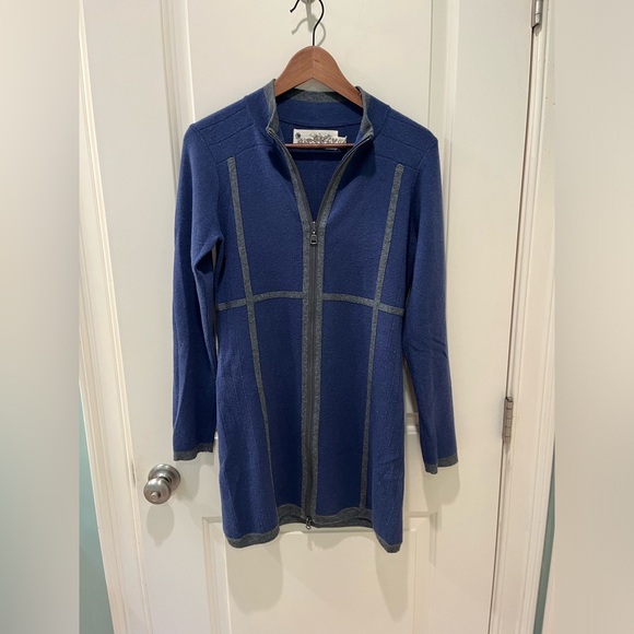 Aventura Women’s Zipper Cardigan Tunic Small Blue - Picture 3 of 13